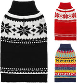 Mihachi Dog Sweater - Winter Coat Apparel Clothes with Colorful Stripes for Cold Weather, Black ML