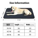 JoicyCo Dog Bed Soft Dog Crate Pad Mat for Medium/Large Dogs, 36 in Non-Slip Bottom Washable Dog Sleeping Mattress Pet Beds Cat Bed Kennel Pad, Dark Gray