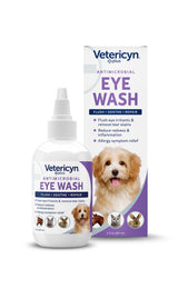 Vetericyn Plus Dog and Cat Eye Wash | Eye Drops for Dogs and Cats to Flush and Soothe Eye Irritations, Dog Tear Stain Cleaner, Safe for All Animals. 3 Ounces