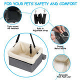 UNICITII Dog Car Booster Seat for Small Dogs & Cats, Raised with Metal Frame