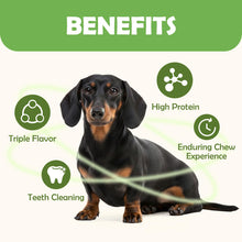 Load image into Gallery viewer, MON2SUN Dog Treats, Triple Flavor 5 Inch Chicken Liver Duck and Chicken Wrapped Rawhide Snacks for Small and Medium Dogs, 21.16 Oz (30 Count-Pack of 1)
