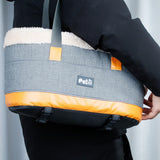 Pet Car Center Console Elevated Armrest Car Seat for Small Puppy, Dogs & Cats (Up to 10 lbs) – Dark Gray Washable Plush Carrier with Safety Leash, Fits Front Vehicle Console Space