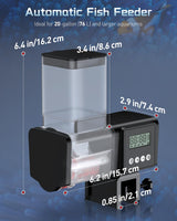 Pawfly Automatic Fish Feeder for Aquarium, 200/450 mL Auto Fish Feeder Automatic Dispenser, Adjustable Auto Fish Food Dispenser with Timer, Fish Food Vacation Feeder, Battery Operated (Not Included)