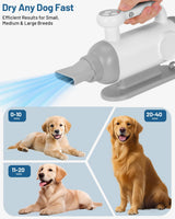 LOTYP Handheld Dog Force Dryer – Compact Size & High-Velocity Airflow, Adjustable Speed & Temperature Pet Hair Blow Dryer, Professional Cat Blower Grooming Dryer for Fast Drying