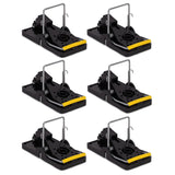 TwinTech Stainless Steel Mechanical Mouse Traps for Indoor and Outdoor Rodent Control | Reusable Rat Traps with Stainless Steel Snap Trap | Safe Mouse Snap Traps with Finger Protection | 6-Pack