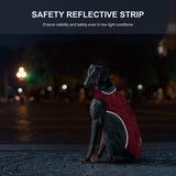IREENUO Dog Raincoat, 100% Waterproof Dog Warm Jacket for Fall Winter, Rainproof Coat with Adjustable & Reflective Stripes for Medium Large Dogs (5XL, Red)