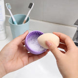 Silicone Makeup Brush Cleaner Bowl – Portable Cosmetic Brush Scrubber Mat & Washing Tool – Textured Cleaning Cup for Face & Eye Brushes – Manual Beauty Sponge Washer for Travel & Home(Purple)