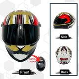 FORZENA Dog Motorcycle Helmet Cat Full Face Motorcycle Helmet Outdoor Motorcycle Bike Riding Helmet Hat for Doggie Puppy Kitten Pet Supplies Racing Car Fan Collectible Small Gift (Red)
