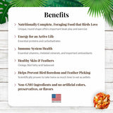 LAFEBER'S Tropical Fruit Nutri-Berries Pet Bird Food, Made with Non-GMO and Human-Grade Ingredients, for Macaws and Cockatoos, 3 lb