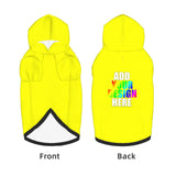 Personalized Pet Sweatshirt, Custom Dog Clothes Hooded with Pocket, Customize Hoodies for Dogs, Puppy, Cat,XXL, Yellow