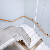Wooden Handrails, 1-20ft Non-Slip Staircase Handrail, for Home Garden Corridor Lofts Kindergarten Guardrail Decking Railings, Wall Mounted Barrier-Free Staircase Grab Bar for Elderly (Size : 2ft)