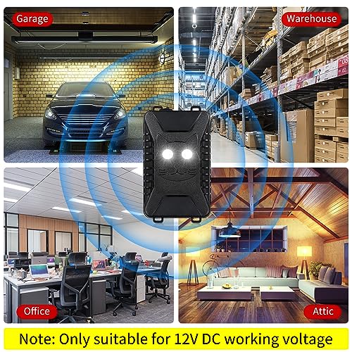 4 Pack Ultrasonic Rodent Repellent Under Hood Animal Repeller Battery Powered Rat Deterrent Out of Car Engines Mouse Blocker with LED Strobe Lights Car Truck RV Rodent Defense Vehicle Protection