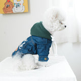 Dog Lapel Denim Vest Jacket Puppy Classic Jean Shirt Clothes Small Dogs Girl Boy Vintage Costume Dog Cat Stylish Denim Coats Chihuahua Yorkie Clothes Christmas Holiday Birthday Dog Outfits
