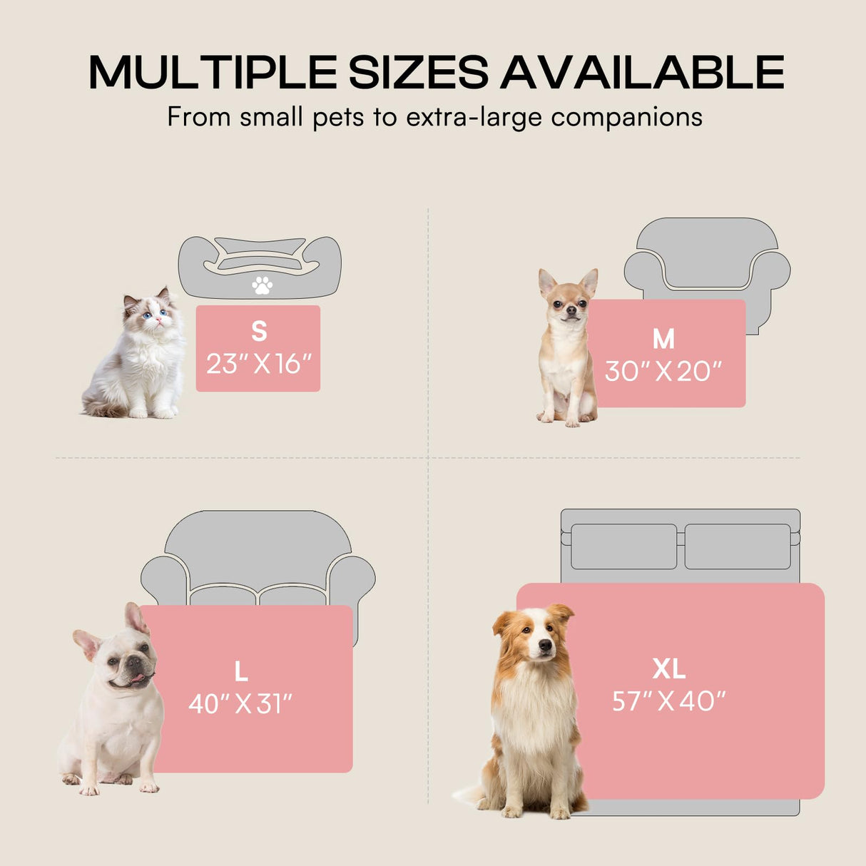 Luciphia Soft 300GSM Fleece Pet Blanket for Small Medium Large Dogs Washable 3D Textured Flannel Cat Puppy Decorative Furniture Protector Throw Durable White, XL(57''x40'')