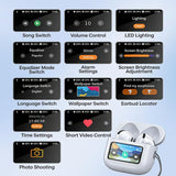 Wireless Earbuds with Multifunctional Touch Screen & 16 Language Switching Bluetooth 5.4 High-Fidelity Stereo Sound Clear Calls Compatible with Android & iOS