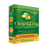 Ocu-GLO PB Vision Supplement for Small Dogs & Cats – Easy to Administer Powder Blend with Lutein, Omega-3 Fatty Acids, Grape Seed Extract and Antioxidants to Promote Eye Health, 30ct Sprinkle Capsules
