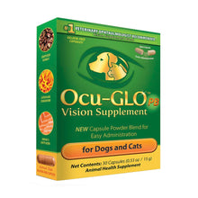 Load image into Gallery viewer, Ocu-GLO PB Vision Supplement for Small Dogs &amp; Cats – Easy to Administer Powder Blend with Lutein, Omega-3 Fatty Acids, Grape Seed Extract and Antioxidants to Promote Eye Health, 30ct Sprinkle Capsules
