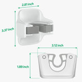 reliahom 3 Pack Broom Holder Wall Mount Mop Grippers No Drilling Self Adhesive Anti-Slip Mop Handle Hanger Dustpan and Broom Organizer Garage Storage Racks-White