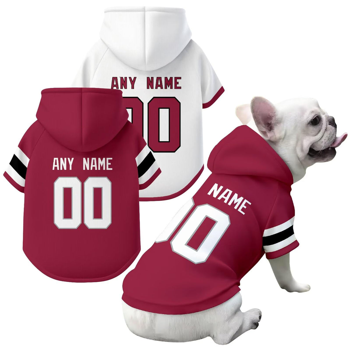 ANTKING Arizona Dog Hoodie T-Shirt Custom Name and Number Jersey Pet Clothes Gifts