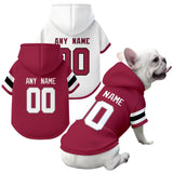 ANTKING Arizona Dog Hoodie T-Shirt Custom Name and Number Jersey Pet Clothes Gifts