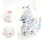 Maigllra Pet Dog Raincoat Pet Waterproof Rain Jacket with Transparent Hood, Cute Elephantst Printing Raincoat for Small Medium and Large Dog