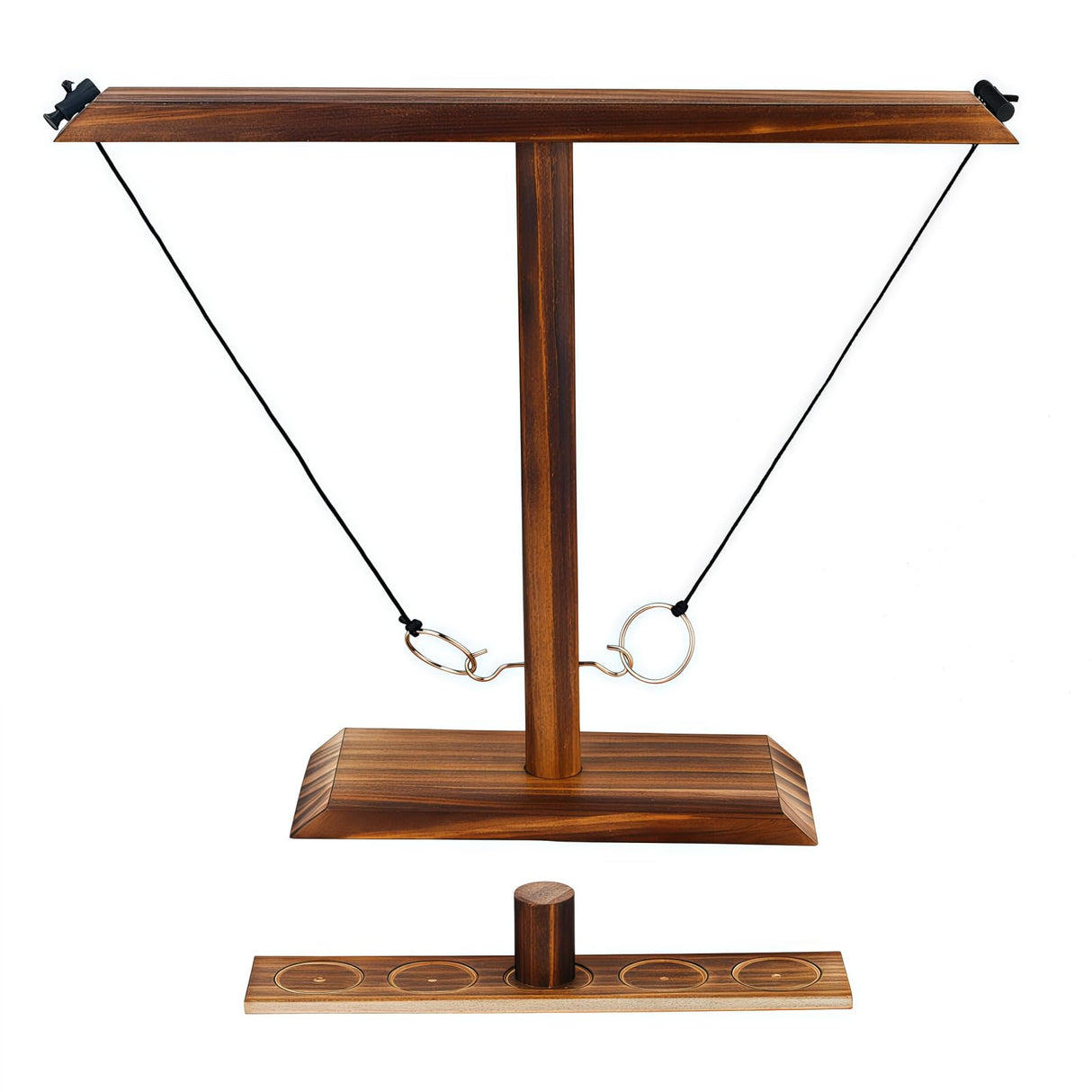YWTOYS Ring Toss Games for Adults, Patio Decor, Yard Games, Outdoor Indoor Games, Wooden Hook and Ring Game for Bars, Home, Party, Christmas Games (Large)