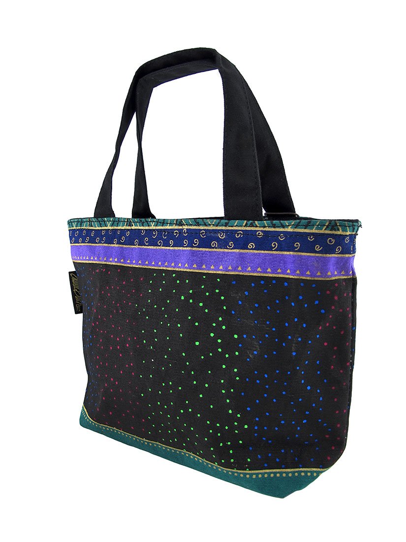 Laurel Burch `Dog And Doggies` Small Tote Bag Purse