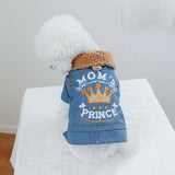 Dog Leather Jacket Fleece Lined Puppy Leather Coat Small Dog Winter Stylish Jacket Cold Weather Chihuahua Yorkie Warm Windproof Waterproof Coats Pet Christmas Holiday Birthday Dog Clothes