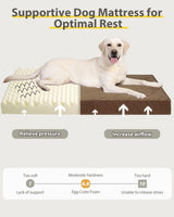 NUPIDA Orthopedic XL Dog Beds Large Sized Waterproof with Removable Washable Cover and Non-Slip Bottom, Quilting Dog Bed for Crate, 41x27 Inch, Brown