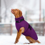 IECOii Big Dog Winter Coat for Giant Breed Dogs Waterproof Dog Jacket with Built in Collar, Reflective Dogs Coat Pet Snow Jacket for Great Dane Saint Bernard, Easy Outdoor Walking, Purple - 5XL