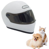 Pet Motorcycle Helmet Dog/Cat Full Face Motorcycle Helmet Outdoor Motorcycle Bike Riding Helmet Hat for Cat Dog Doggie Puppy Kitten Pet Supplies Racing Car Fan Collectible Small Gift (White)