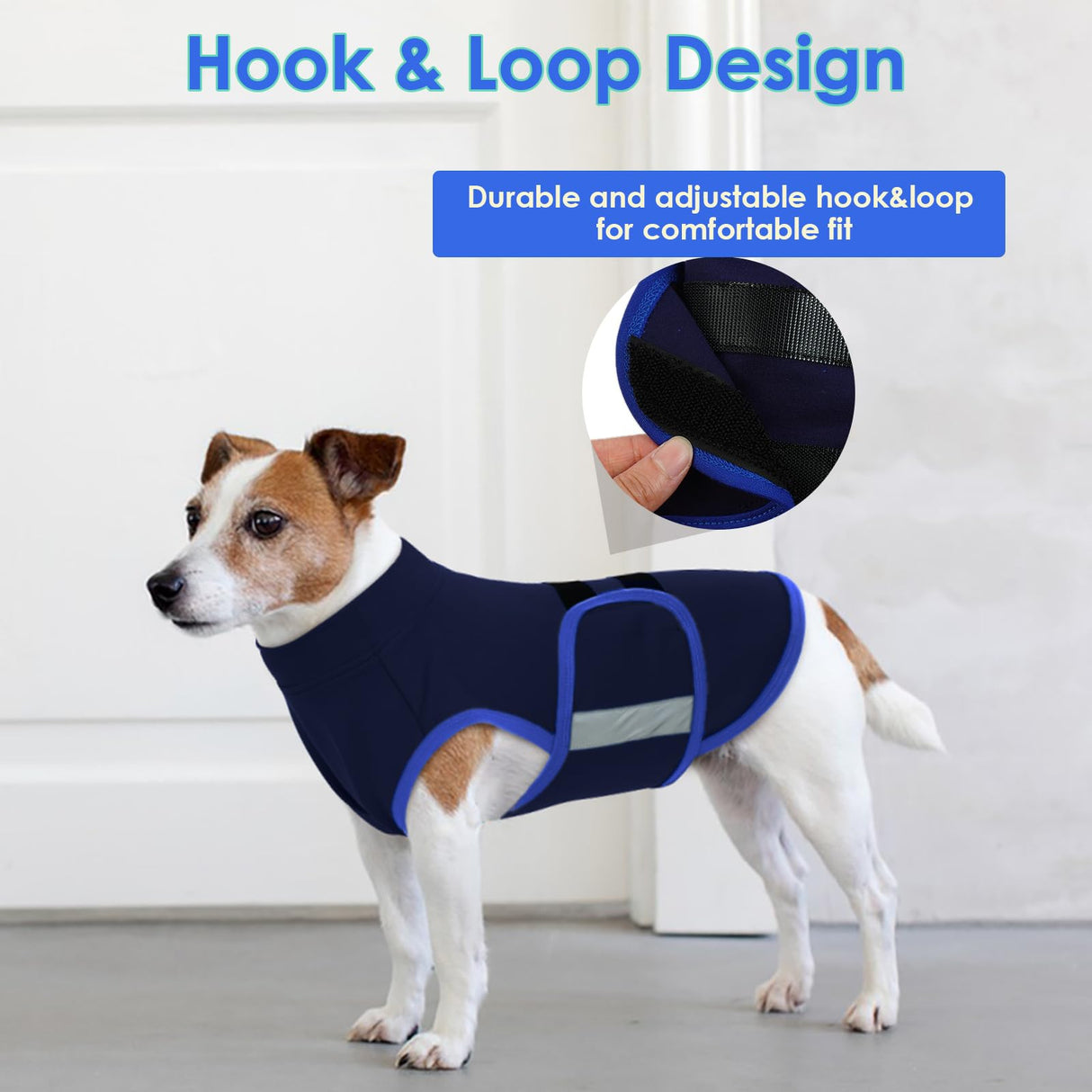 MIGOHI Dog Anxiety Relief Coat,Comfort Anxiety Vest for Dogs,Adjustable Anxiety Calming Wrap for Fireworks,Thunderstorms,Travel, Separation, Dog Anxiety Jacket for Small Dogs,XS,NavyBlue