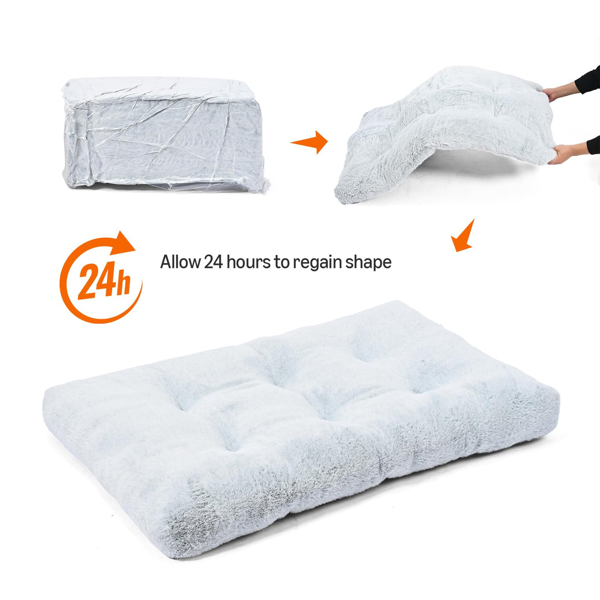 Amazon Basics Medium Dog Bed for Crate, Washable Medium Dog Mat for Pet Kennel, Anti-Slip, 36x23x3.5 Inches