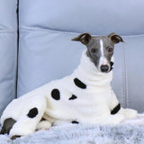 Winter Dog Onesie for Italian Greyhound,Warm Fleece Dog Jumpsuit Pajamas Long Sleeves Pet Pullover Sweater Whippet Outfit for Small Medium Large Dogs Cold Weather Coat (White, M)
