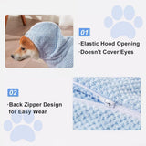 MANON ROSA Dog Bathrobe Towel - Absorbent Microfiber Robe for Small Medium Dogs and Cats - Quick-Drying Pet Drying Towel for After Bath Pool Beach (Medium Fits Pets 8-14lbs Back Length 15.8")