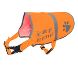Upgraded Reflective Dog Vest. Hi-Visibility, Fluorescent Blaze Orange Dog Vest Helps Protect Your Best Friend. Safeguard Your PUP from Motorists & Hunting Accidents, On or Off Leash by 4LegsFriend