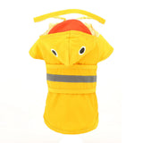 SMALLLEE_LUCKY_STORE Cute Duck Dog Raincoat with Clear Hood and Harness Hole Adjustable Waterproof Rain Jacket for Small Medium Large Dogs Boy Girl Reflective Pet Poncho, Yellow, XL