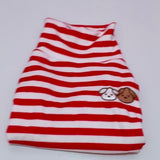 Turtleneck Dog Shirts for Large Dogs, Striped T-Shirt Comfy Stretchy Shirt Puppy Sweater Warm Costumes Pet Pullover Clothes for Big Breeds (Red Striped, 6X-Large)
