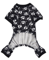 Lanyarco Skull Dog Halloween Costume Dog Pajamas Clothes, Skeleton Pet Costumes for Dogs Pajama Onesie PJS, Back 23" XLarge