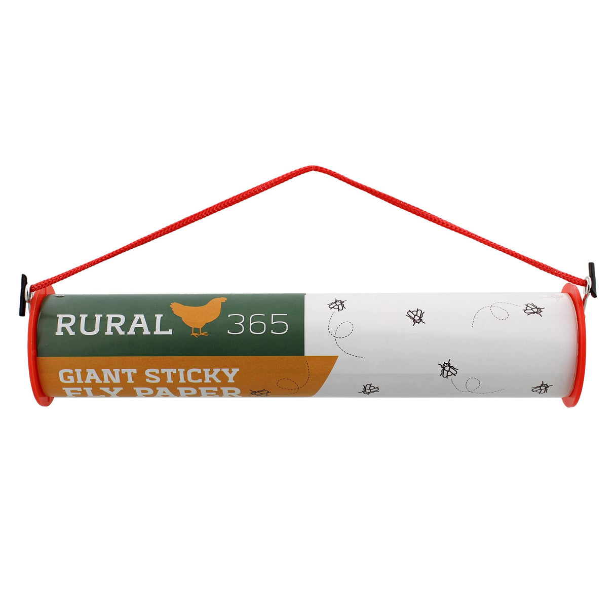 Ruralty Fly Tape Trap - 30ft Horizontal or Vertical Hanging Adhesive Indoor and Outdoor 2 Pack Insect Fly Trap Ribbon Roll