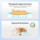ZOMISIA Dog Couch Bed - Fluffy Dog Sofa, Large Orthopedic Pet Sofa Bed with Removable Washable Cover, Faux Fur Calming Cute Pet Couch with Supportive Egg Foam and Non-Slip Bottom, Ivory White