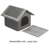 Hollypet Cozy Pet Bed House Warm Pet House Cave Sleeping Bed Puppy Nest for Cats and Small Dogs, Gray