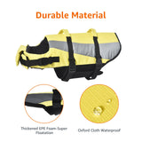 Amazon Basics Dog Adjustable Life Jacket with Reflective Stripes, Yellow, Large