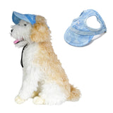 Harikaji Dog Hat with Ear Holes, Dog Baseball Outdoor Cap, Adjustable Summer Sport Hat for Small Medium Dogs Cats (Tie Dye Blue,XL)