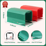 2PC Wrapping Paper Cutter Christmas Paper Roll Cutters Paper Cutter Slider Tool Set Christmas Gift Packing Wrapping Cutting Supplies for Crafting Birthday Gifts Wrap Rolls (1PC RED & 1PC Green)