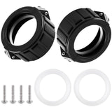 2" Spa Hot Tub Heater Split Nut Unions with Screws and Heater Gasket, Compatible with Balboa Gecko Hot Tub Heater Assemblies Replacement Parts, Replacement for 0121109020 Split Heater Nuts - 2 Pcs