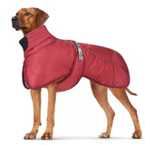 DoggieKit Dog Winter Coat, Waterproof Warm Jacket with Harness Built in, Reflective Cold Weather Doggie Vest, Windproof Turtleneck Pet Snowsuit, Adjustable Puffer Jacket for Large Dogs, Red 6XL