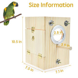CooShou Bird Nest Box Parakeet Breeding Nest Box Bird Nest House Wooden Acrylic Transparent Breeding Box for Finch Lovebirds Cockatiel Budgie Conure Parrot