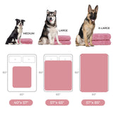 Luciphia Valentines Day Waterproof Blanket for Medium Large Dogs Washable Bed Couch Protector Soft Fluffy 3D Heart Jacquard Pet Blanket with Sherpa Fleece Cozy Calming Throw Blankets, Pink 65x57 inch
