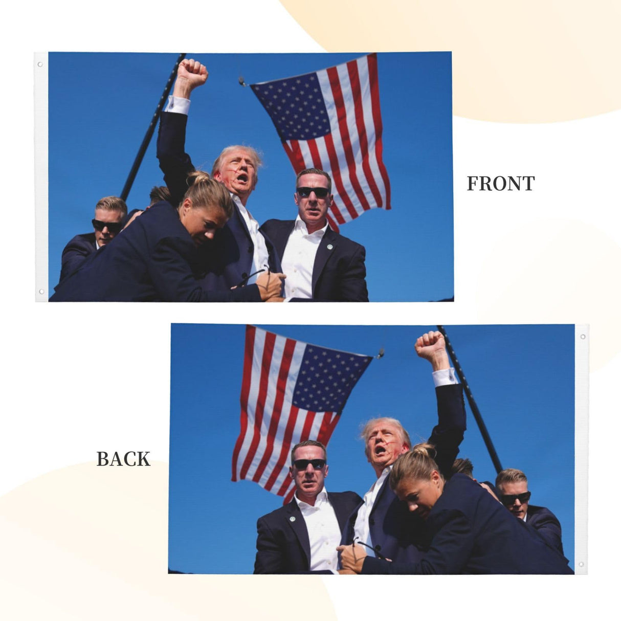 Trump Shooting Flag Trump Shooting Flag Trump 2024 Flags 3x5 Double Sided Outdoor Flag Tapestry Gifts